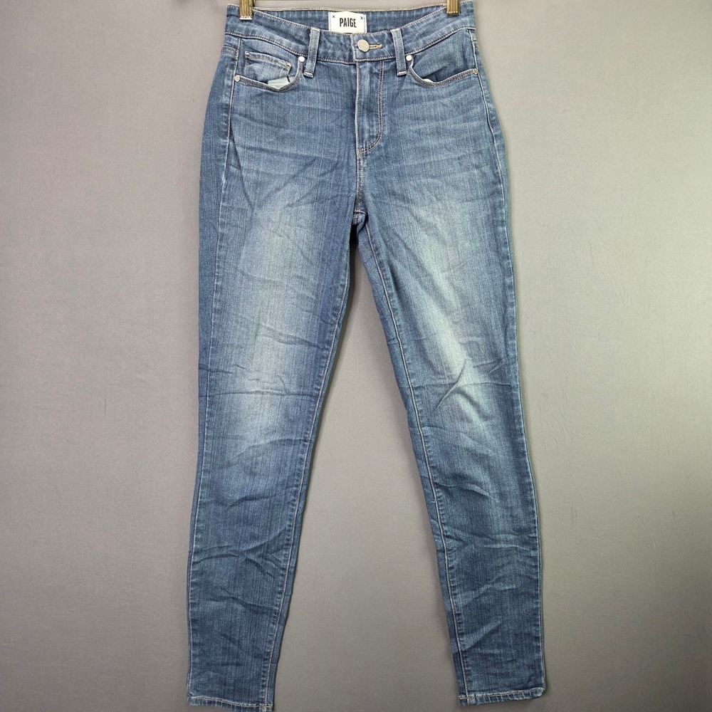 PAIGE Hoxton Ultra Skinny Jeans 25 Blue High Rise Stretch Denim Pants